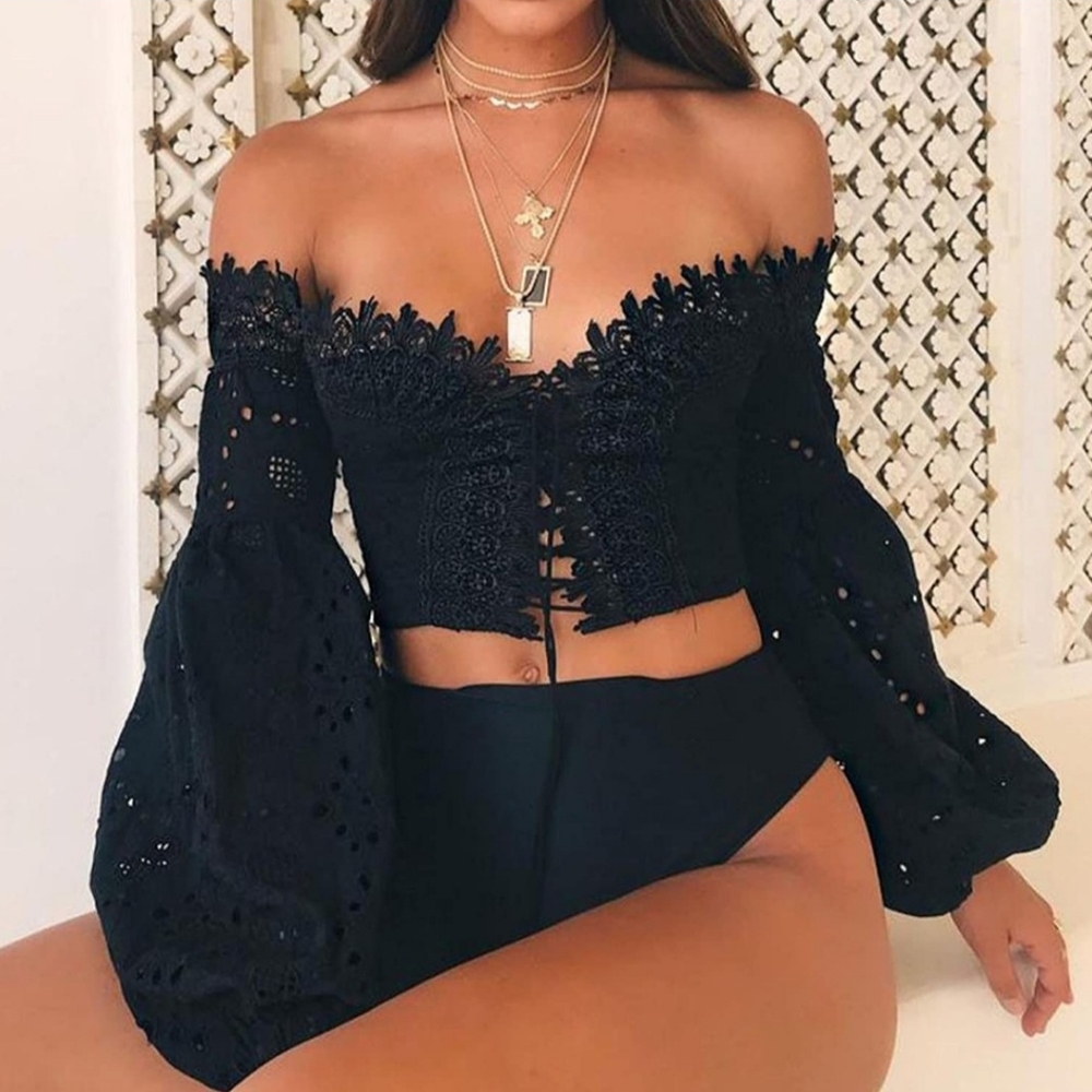 Puffy Sleeve Crop Top